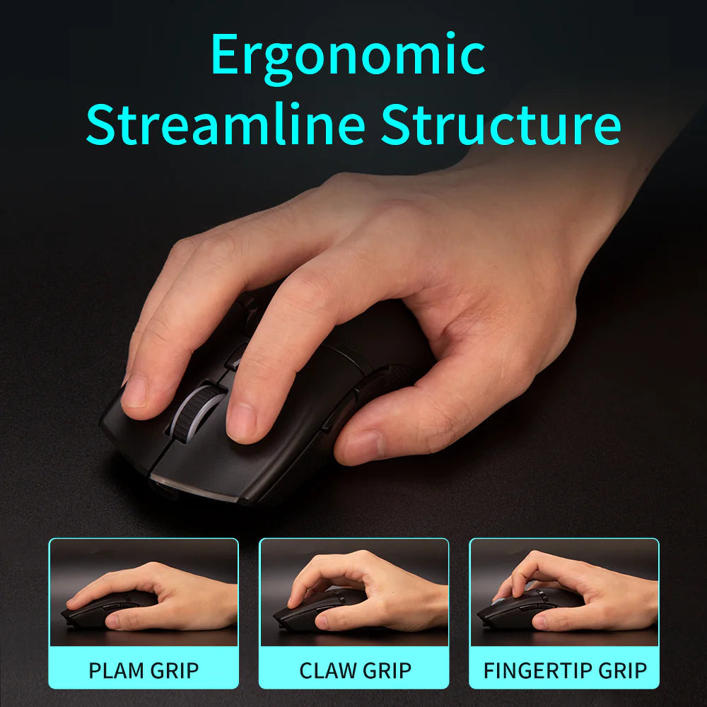 DELUXM800 Ultra-light Ergonomic Wireless Gaming Mouse