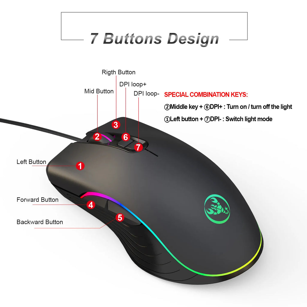 DELUXM800 Ultra-light Ergonomic Wireless Gaming Mouse