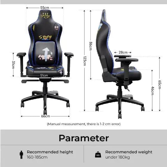 YSBS-C-L60GRAFFITI Multicolored Gaming Chair